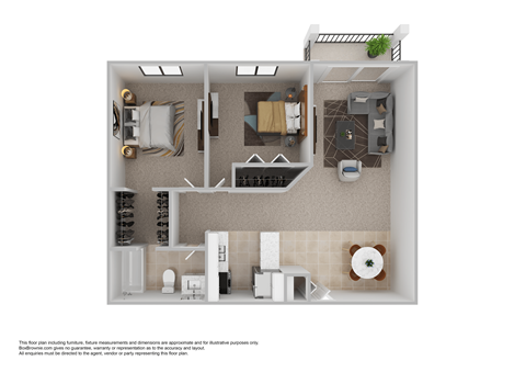 the outlook floor plan of 1190 sqft of living space
